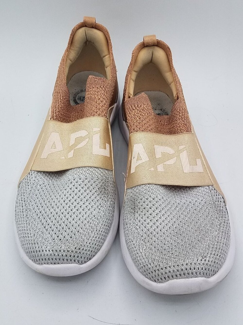 APL Techloom Bliss Sneakers Slip On Shoes Metallic Rose Gold Mens 7.5 Womens 9